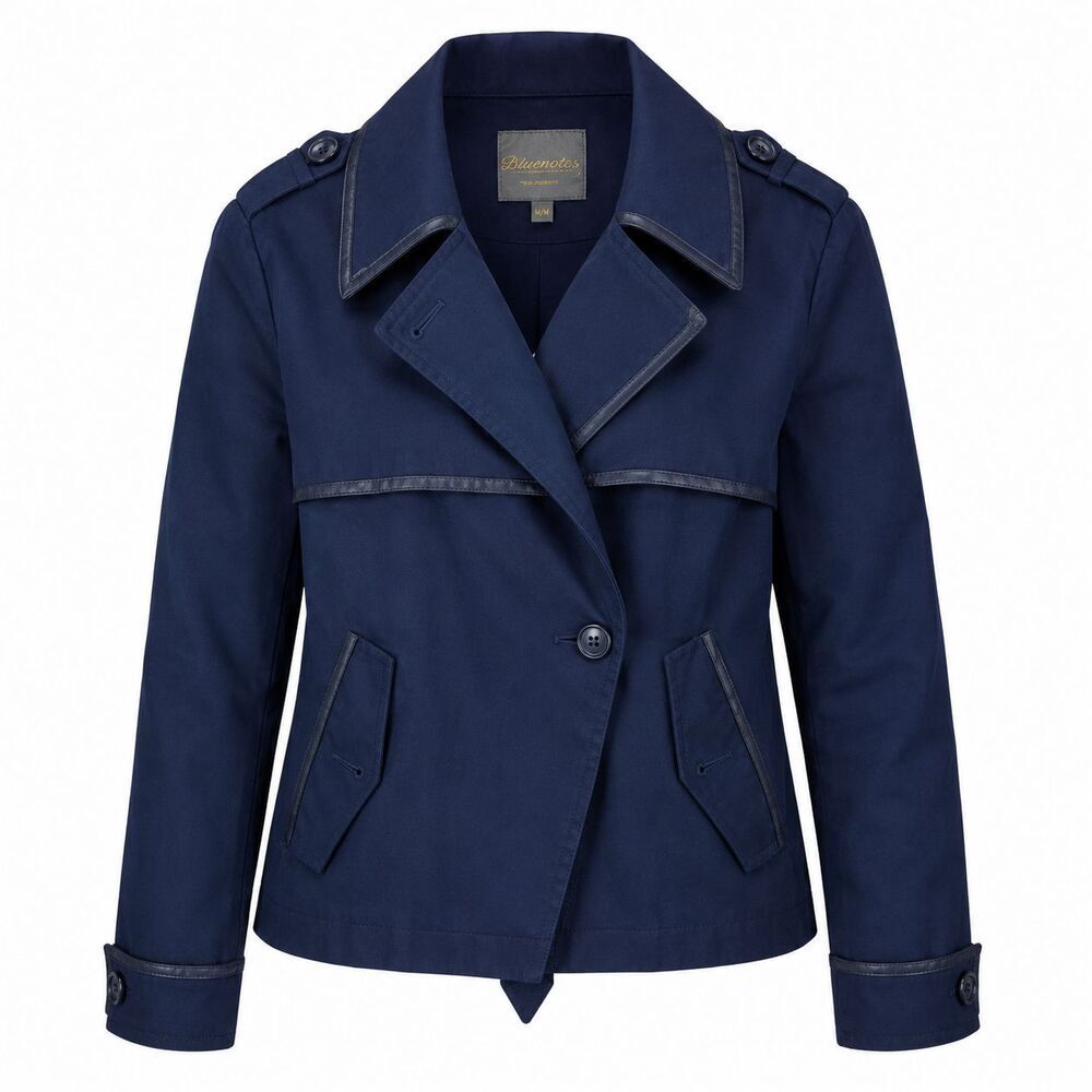 Wearmaster Outerwear Women Field Jacket Coat XS Navy Blue Cotton Utility Classic